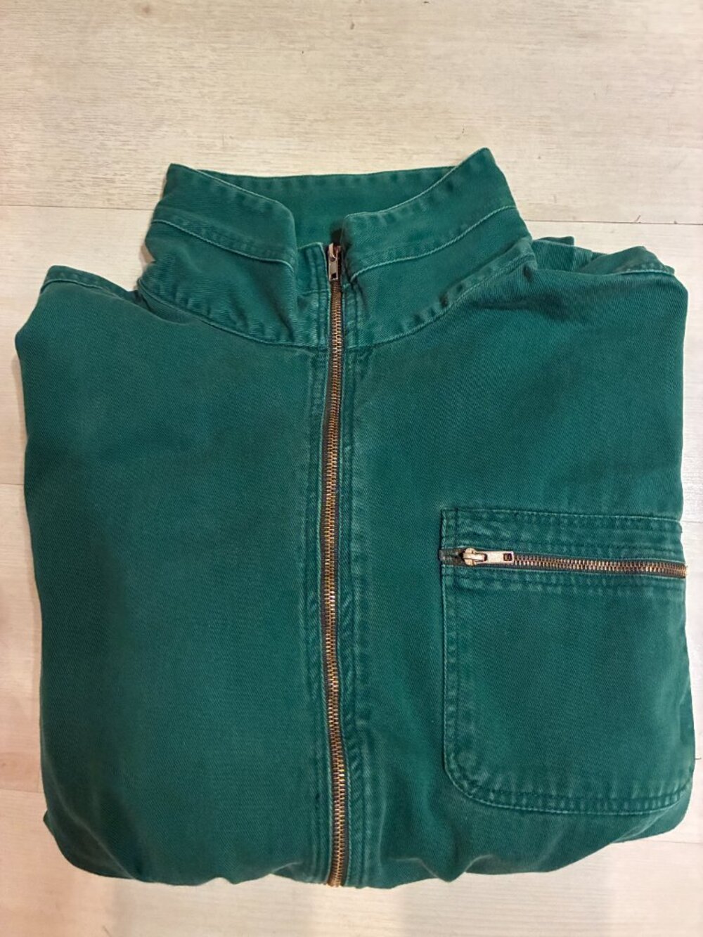 Vtg 90s FORENZA The Limited Green Utility Jacket Chore Coat Drawstring Waist XL - Picture 5 of 5